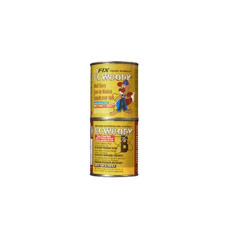 PC Products PC-Woody Wood Repair Epoxy Paste, Two-Part 48 oz in Two Cans, Tan 643334 - Image 1